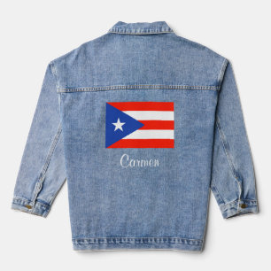 Puerto Rican Flag Boricua Banderas Denim Jacket