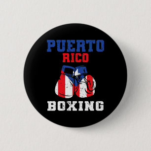 Puerto Rican Flag Boxing Gloves Rico Pride Boxing Button