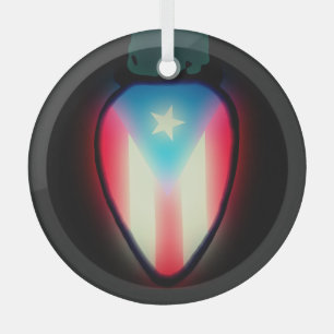 Puerto Rican Flag Christmas Light Ornament