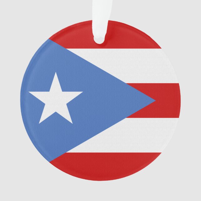 Puerto Rican Flag Christmas Ornament (Front)