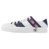 Puerto Rican Flag: Classic Low-Top Sneakers (Left Shoe Outside)