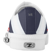 Puerto Rican Flag: Classic Low-Top Sneakers (Left Shoe Back)