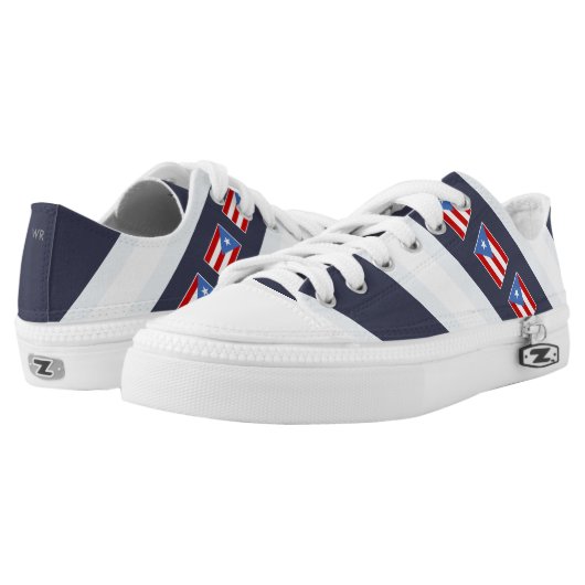 Puerto Rican Flag: Classic Low-Top Sneakers (Pair)