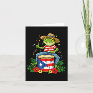 Puerto Rican Flag Coqui Frog Puerto Rico Hispanic Card
