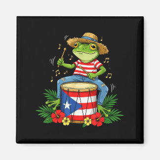 Puerto Rican Flag Coqui Frog Puerto Rico Hispanic  Magnet