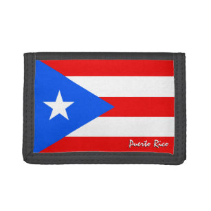 Puerto Rican flag fashion, Puerto Rico patriots Trifold Wallet