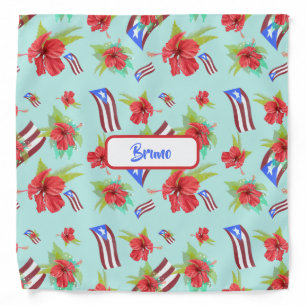 Puerto Rican Flag Flor de Maga Bandana