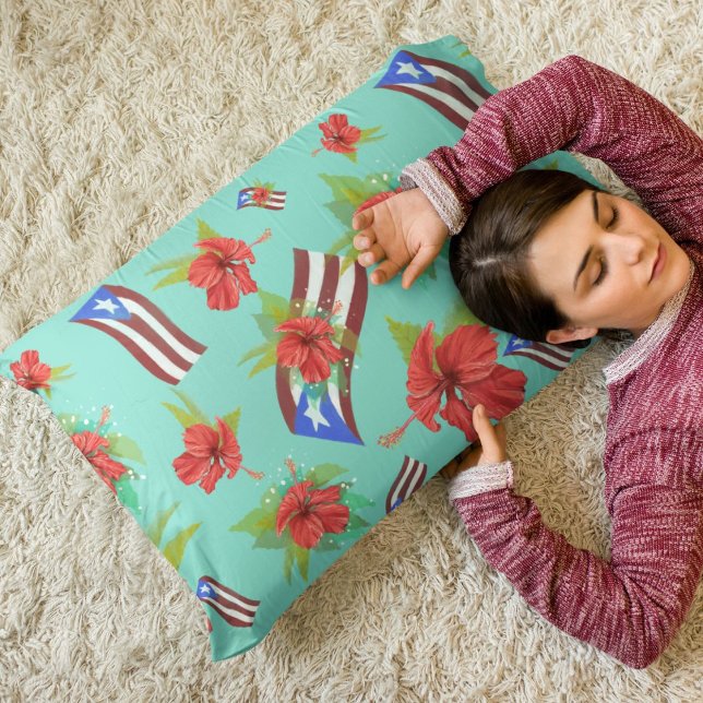 Puerto Rican Flag & Flor de Maga Pillow Case (Creator Uploaded)