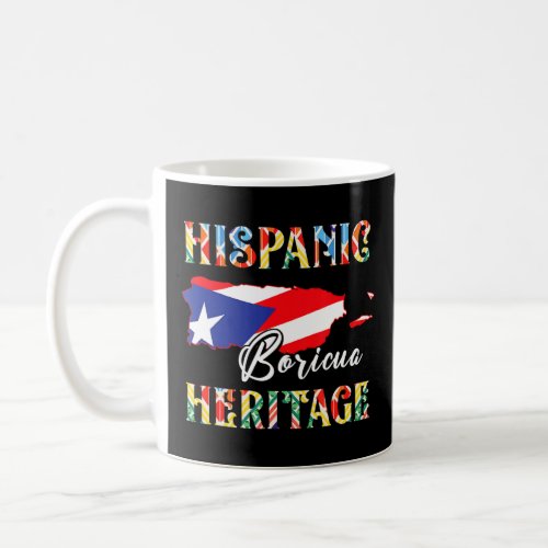 Puerto Rican Flag Hispanic Heritage Boricua Puerto Coffee Mug