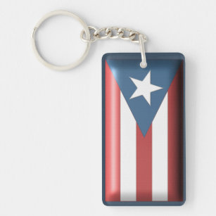 Puerto Rican Flag Key Chain