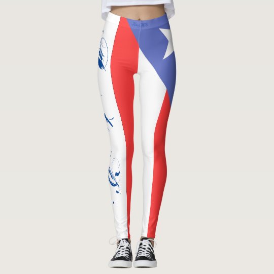 PUERTO RICAN FLAG LEGGINGS HAVIC ACD | Zazzle.com