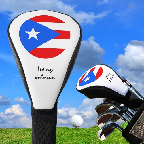 Puerto Rican Flag  Monogrammed Golf Clubs Covers