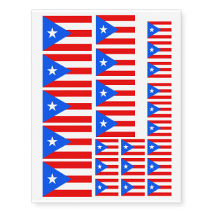 Puerto Rican flag of Puerto Rico removable Temporary Tattoos