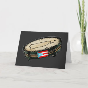 Puerto Rican Flag Pandera Boricua Map Holiday Card