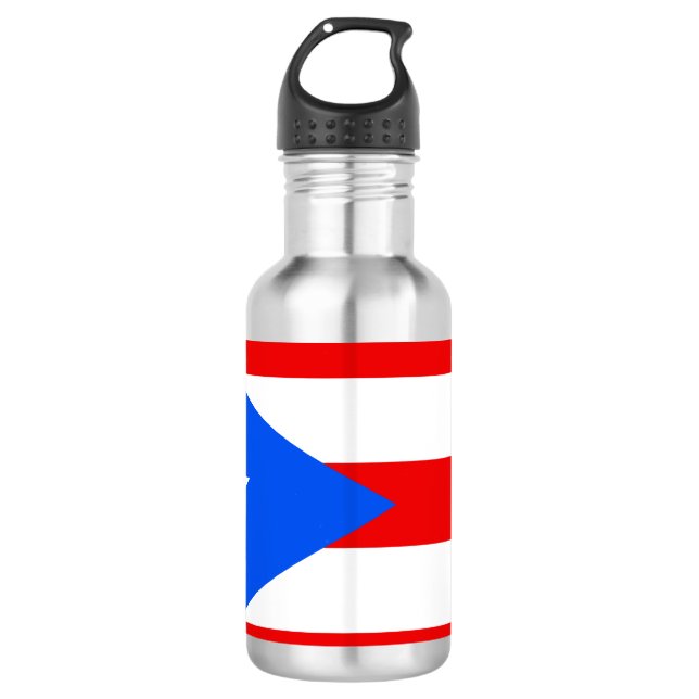 Puerto Rican flag paper cup Stainless Steel Water Bottle (Front)