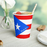 Puerto Rican Flag paper cups, Puerto Rico party