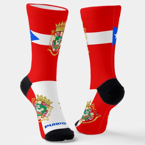 Puerto Rican Flag Patriotic Premium Puerto Rico Socks