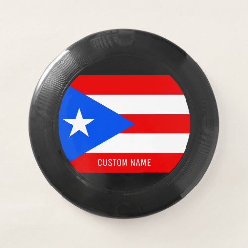 Puerto Rican flag personalised Wham_O Frisbee disc