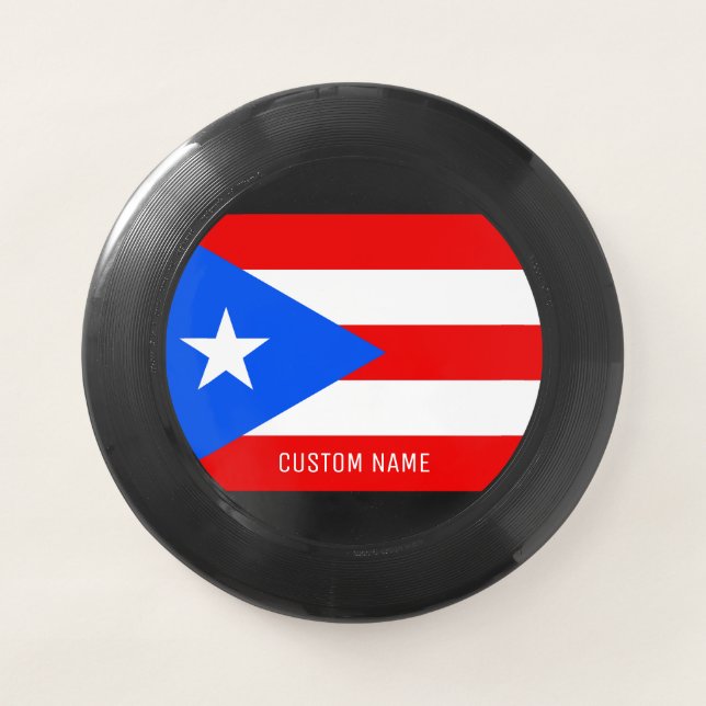 Puerto Rican flag personalised Wham-O Frisbee disc (Front)