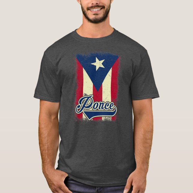 Puerto Rican Flag Ponce Pride Puerto Rico  T-Shirt (Front)