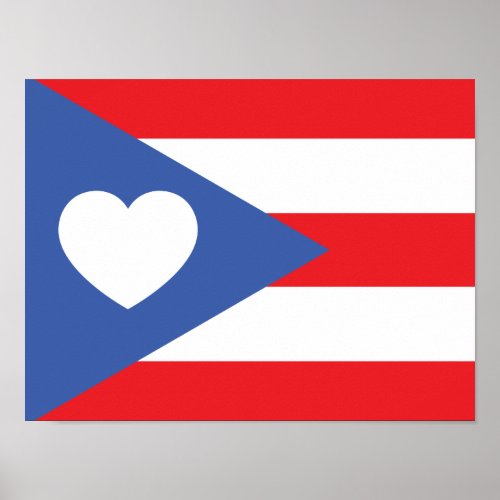Puerto Rican Flag Poster