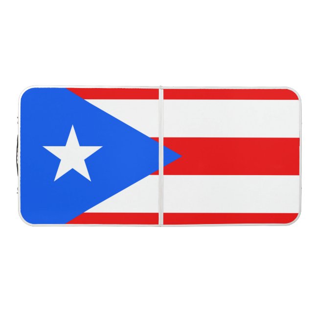 Puerto Rican Flag (Puerto Rico) Beer Pong Table (Top)