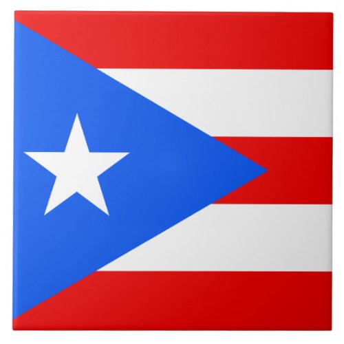 Puerto Rican Flag Puerto Rico Ceramic Tile