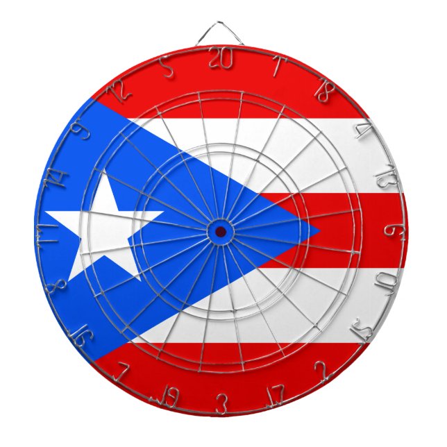 Puerto Rican Flag (Puerto Rico) Dart Board (Front)