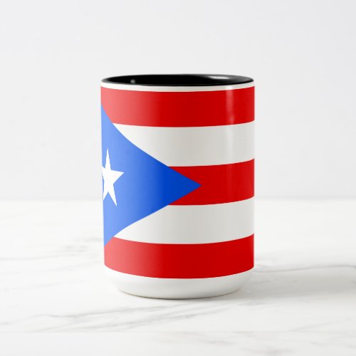 Puerto Rican Flag Puerto Rico Two_Tone Coffee Mug