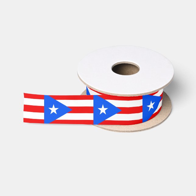 Puerto Rican Flag ribbon, fashion, Puerto Rico Satin Ribbon (Spool)
