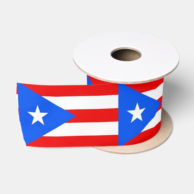 Puerto Rican Flag ribbon, Puerto Rico /sports Satin Ribbon (Spool)