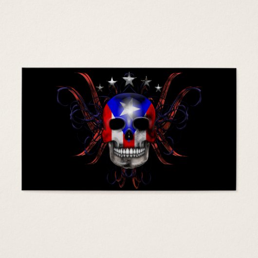 Puerto Rican Flag - Skull (Front)