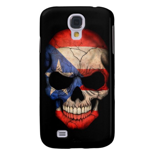 Puerto Rican Flag Skull On Black Case Mate Samsung Galaxy Case