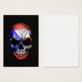 Puerto Rican Flag Skull on Steel Mesh Graphic (Front & Back)
