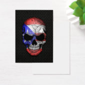 Puerto Rican Flag Skull on Steel Mesh Graphic (Desk)