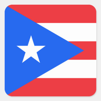 Puerto Rican Flag Square Sticker