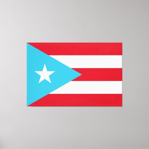 Puerto Rican Flag Stretched Canvas Print