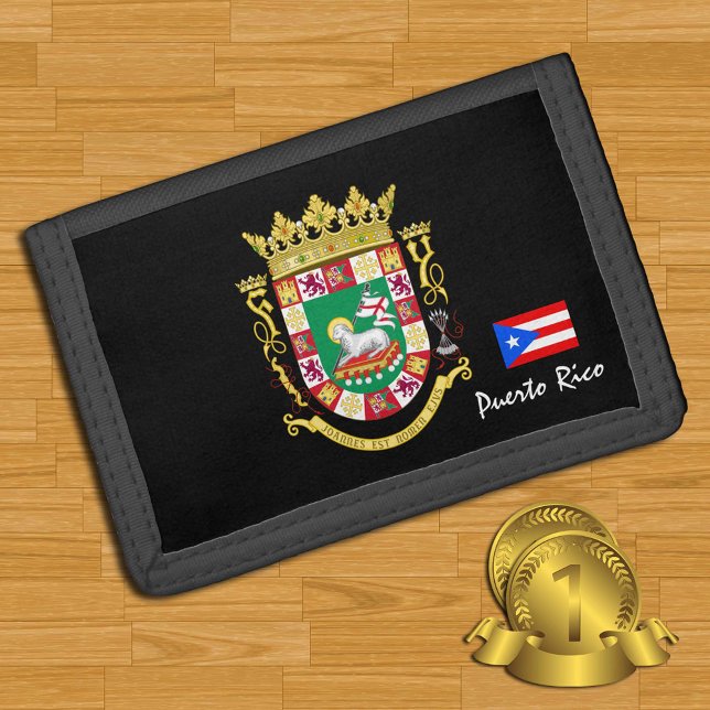 Puerto Rican flag wallets, emblem, fashion Trifold Wallet (Creator Uploaded)