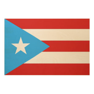 Puerto Rican Flag Wood Wall Art