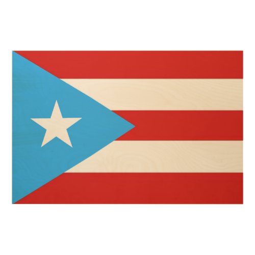 Puerto Rican Flag Wood Wall Art