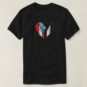 Puerto Rican Flags Boricua Heart, Puerto Rico T-Shirt