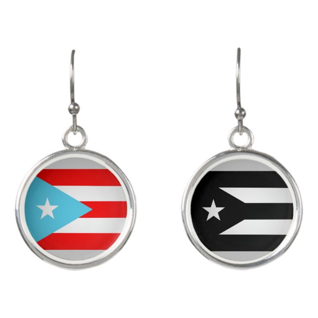 Puerto Rican Flags   Earrings (Front)