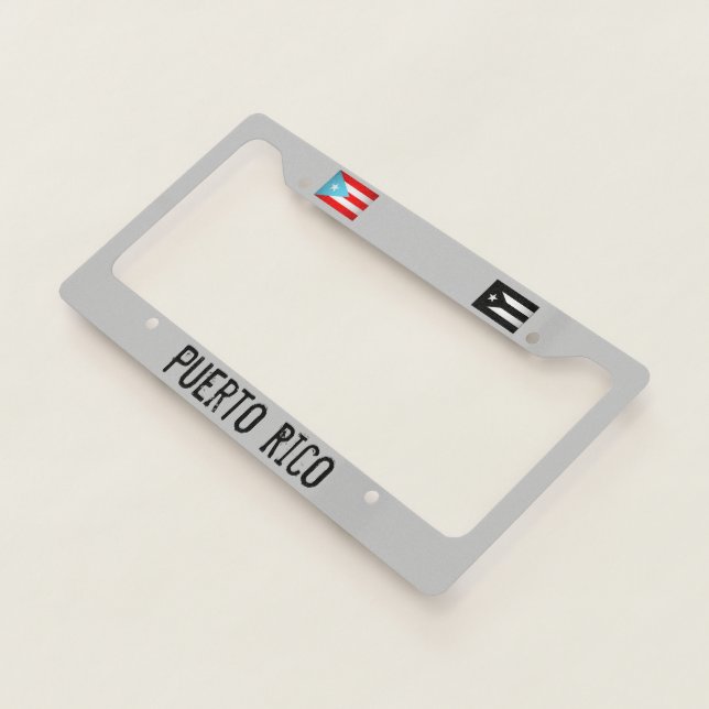 Puerto Rican Flags   License Plate Frame (3/4)