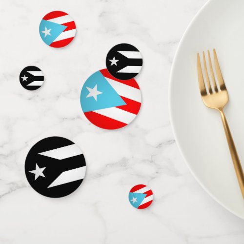 Puerto Rican Flags Sticker Confetti