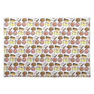Puerto Rican Food Cuisine Love Puerto Rico Foodie Cloth Placemat