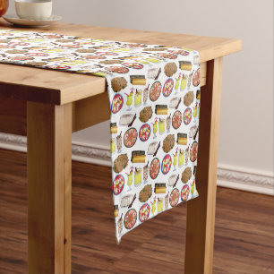 Puerto Rican Food Cuisine Love Puerto Rico Foodie Medium Table Runner