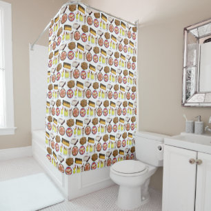 Puerto Rican Food Cuisine Love Puerto Rico Foodie Shower Curtain