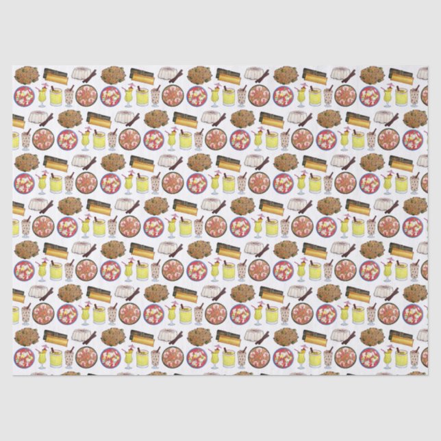 Puerto Rican Food Cuisine Love Puerto Rico Foodie Tissue Paper (Front)