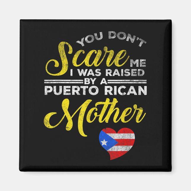 Puerto Rican Funny Quote Puerto Rico Pride Distres Magnet (Front)