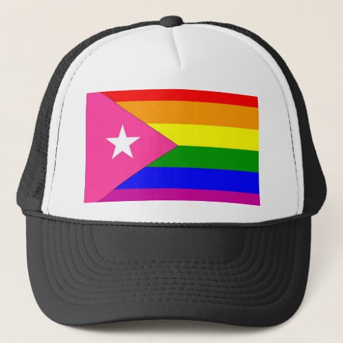Puerto Rican Gay Pride Flag Trucker Hat